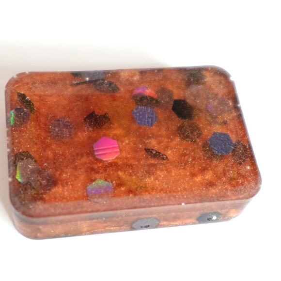 Resin Cast Futhark Runes for Divination Set of 24 Copper and Black - Picture 4 of 7